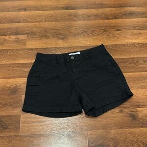 Black Cotton Shorts